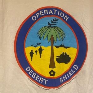 Vintage 1990 Operation Desert Shield Single Stitch Men’s Size XL Short Sleeve T